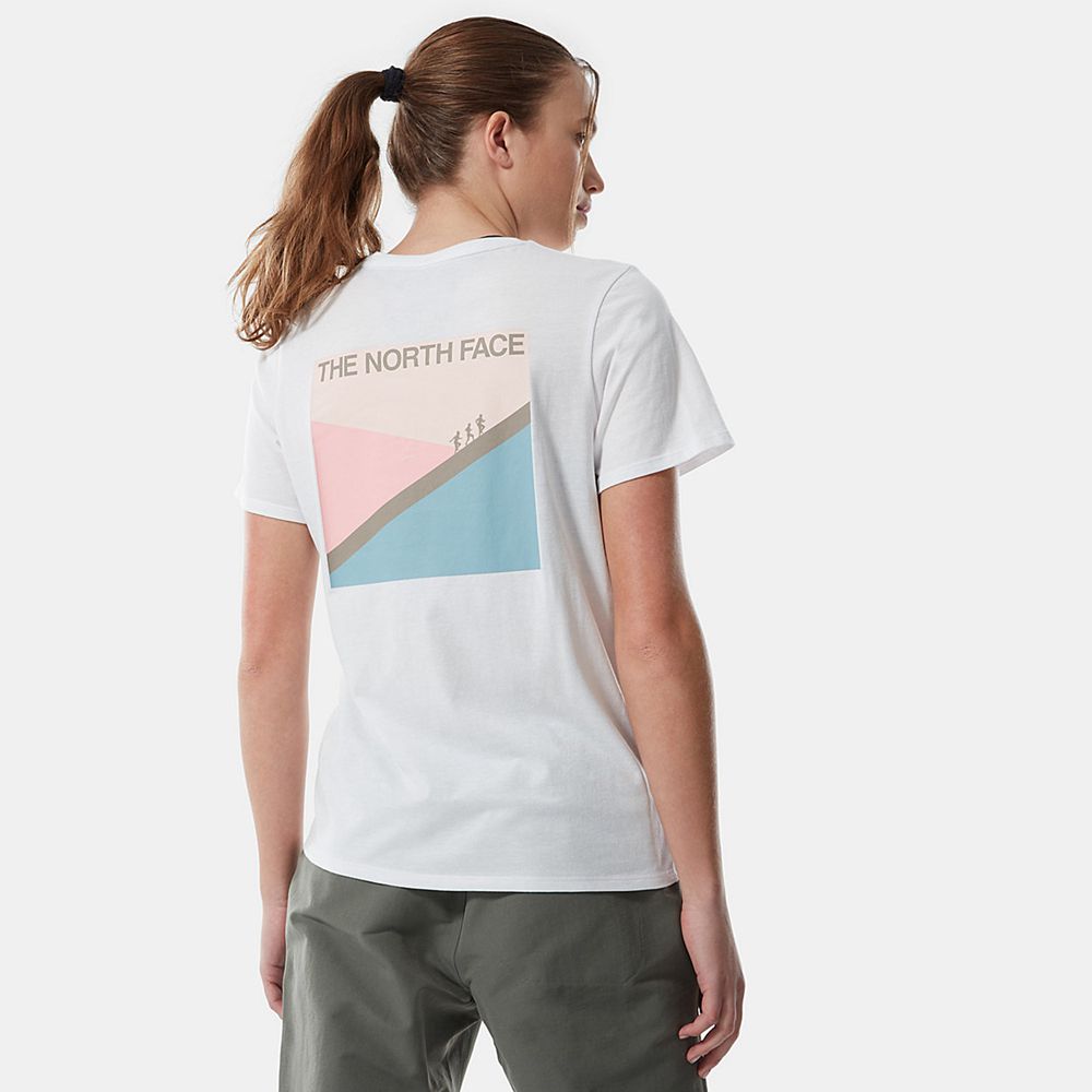 The North Face T-Shirts Womens Australia - The North Face Foundation Graphic White Running & Trainin